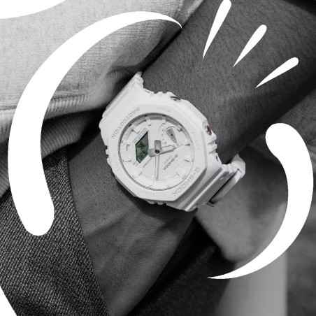 OROLOGIO BIANCO TONE ON TONE UOMO CASIO G-SHOCK GA-2100-7A7ER Casio