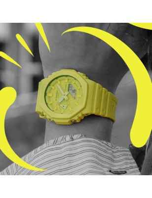 OROLOGIO GIALLO TONE ON TONE UOMO CASIO G-SHOCK GA-2100-9A9ER Casio