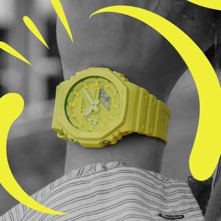 OROLOGIO GIALLO TONE ON TONE UOMO CASIO G-SHOCK GA-2100-9A9ER Casio