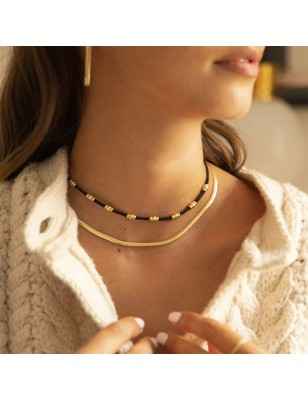 COLLANA CATENA PIATTA ZIGRINATA DONNA ALISIA GLENDA AL2943-ORO ALISIA