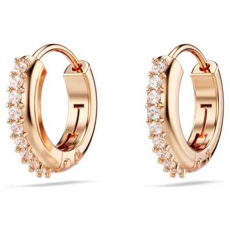 ORECCHINI CERCHIO MATRIX PLACCATI COLOR ORO ROSA  SWAROVSKI