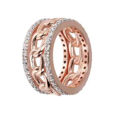 ANELLO A FASCIA MAGLIA GRUMETTA ROSE MIS.12 DONNA BRONZALLURE  WSBZ01838 W-12 BRONZALLURE