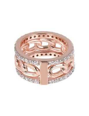 ANELLO A FASCIA MAGLIA GRUMETTA ROSE MIS.12 DONNA BRONZALLURE 