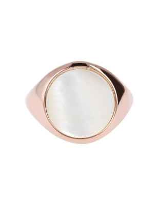 ANELLO CHEVALIER E PIETRA BIANCA PIATTA DONNA BRONZALLURE 