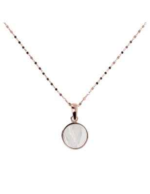 COLLANA ROSARIO CON PENDENTE DISCO DONNA BRONZALLURE  WSBZ01022.WM BRONZALLURE