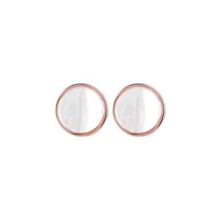 ORECCHINI A BOTTONE CON DISCO MADREPERLA BRONZALLURE WSBZ00985.WM BRONZALLURE