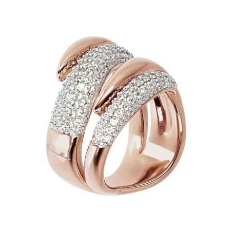 ANELLO A FASCIA CONTRARIE' E PAVE' ZIRCONI DONNA BRONZALLURE  WSBZ00526.WR-14 BRONZALLURE