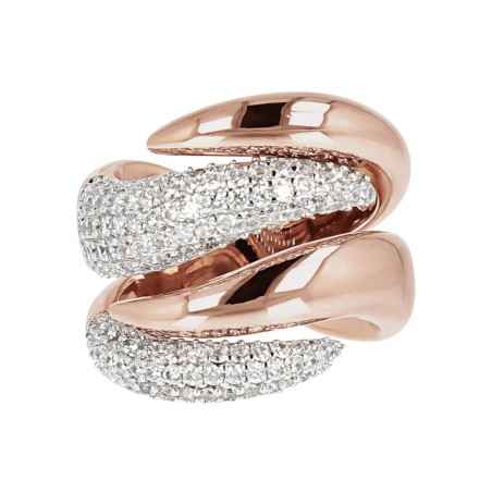 ANELLO A FASCIA CONTRARIE' E PAVE' ZIRCONI DONNA BRONZALLURE 
