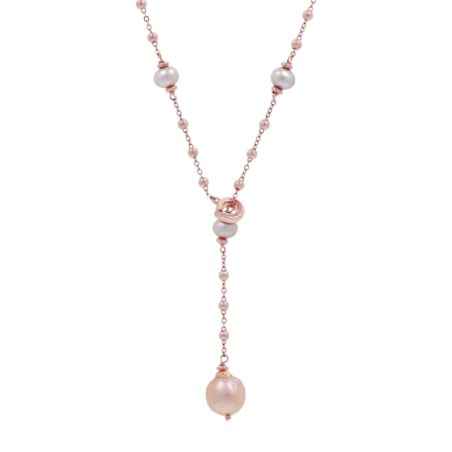 COLLANA A CRAVATTA CON PERLE ACQUA DOLCE DONNA BRONZALLURE 