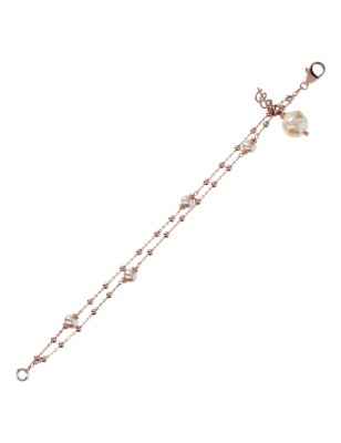 BRACCIALE ROSARIO MULTIFILO SFERE E PERLE DONNA BRONZALLURE 