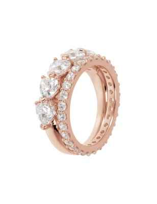 ANELLO SET ANELLI CON CUORI E ZIRCONI MIS.18 DONNA BRONZALLURE  WSBZ01996.W-18 BRONZALLURE
