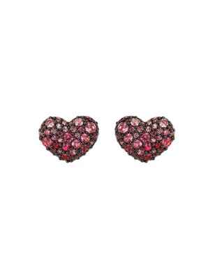ORECCHINI A LOBO CUORE PAVÈ ROSA DONNA BRONZALLURE  WSBZ01199.ROSE BRONZALLURE