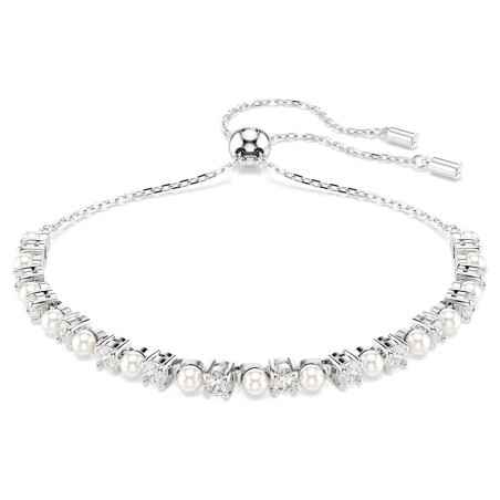 BRACCIALE MATRIX CRYSTAL PEARL RODIO DONNA SWAROVSKI  5689633 Swarovski