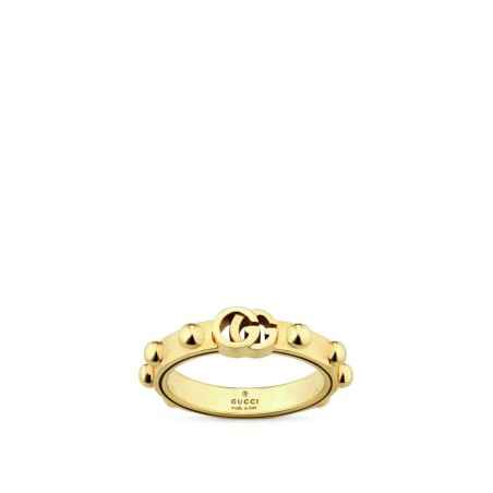 ANELLO ORO GIALLO 18 CARATI 12 DONNA GUCCI GG RUNNING