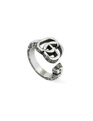ANELLO DOPPIA G IN ARGENTO 12 DONNA GUCCI GG RUNNING YBC627760001012 Gucci