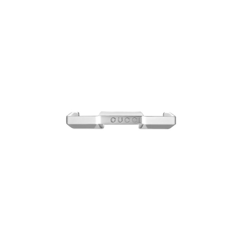 ANELLO A SPECCHIO ORO BIANCO 18 CARATI 14 DONNA GUCCI LINK TO LOVE ANELLO A SPECCHIO ORO BIANCO 18 CARATI 14 DONNA GUCCI LINK TO LOVE