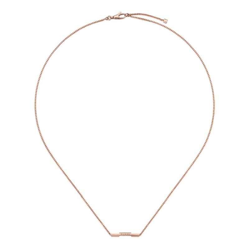 COLLANA CON BARRETTA 'GUCCI' ORO ROSA DONNA GUCCI LINK TO LOVE COLLANA CON BARRETTA 'GUCCI' ORO ROSA DONNA GUCCI LINK TO LOVE