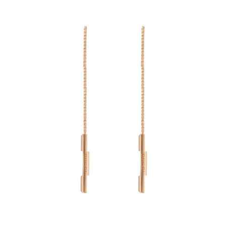 ORECCHINI ORO ROSA A CATENA CON BARRETTA 'GUCCI' DONNA GUCCI LINK TO LOVE YBD66211500200U Gucci