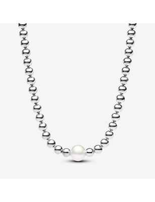 COLLANA PERLA D'ACQUA DOLCE E SFERE DONNA PANDORA  393176C01-45 Pandora