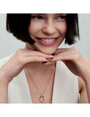 COLLANA CERCHIO LINEA SINUOSA E PERLE DONNA PANDORA  363254C01-60 Pandora