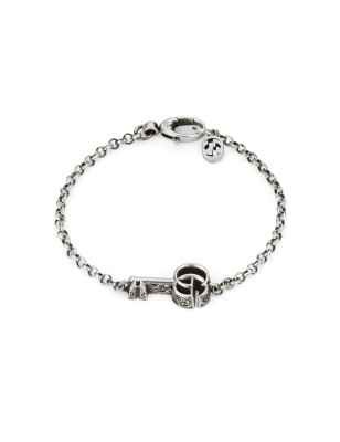 BRACCIALE CON CHIAVE CON DOPPIA G 18 UOMO-DONNA GUCCI GG MARMONT YBA632207001018 Gucci
