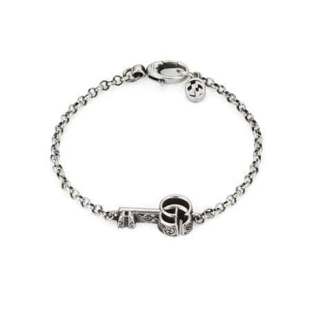 BRACCIALE CON CHIAVE CON DOPPIA G 18 UOMO-DONNA GUCCI GG MARMONT YBA632207001018 Gucci