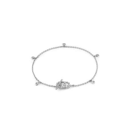 BRACCIALE IN ORO BIANCO E DIAMANTI DONNA GUCCI GG RUNNING YBA481671002017 Gucci
