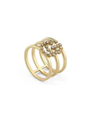 ANELLO ORO GIALLO DIAMANTI 14 DONNA GUCCI GG RUNNING YBC481653001014 Gucci