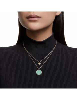 COLLANA PENDENTE STRATIFICATO GINGER VERDE DONNA SWAROVSKI  5642947 Swarovski