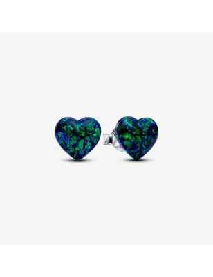 ORECCHINI CUORI OPALI VERDI E BLU DONNA PANDORA  293356C01 Pandora