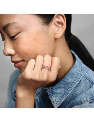 ANELLO TRIS DI MARGHERITE ROSA DONNA PANDORA  188792C01-48 Pandora