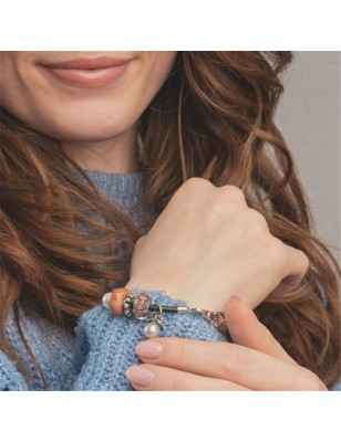 BRACCIALE PELLE E ARGENTO NERO 20CM TROLLBEADS TLEBR-00084 Trollbeads