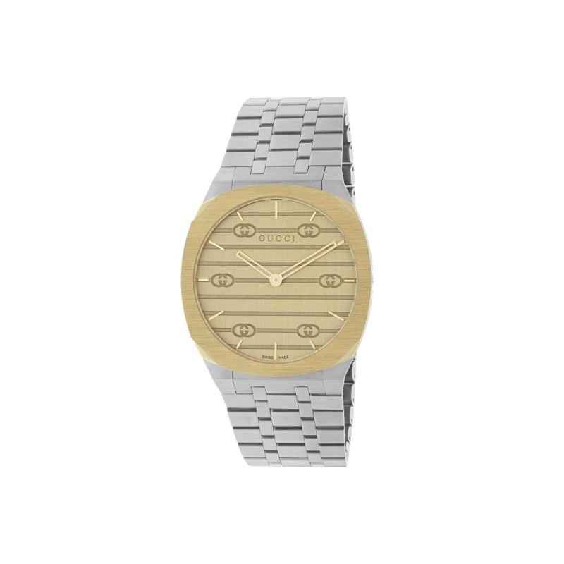 OROLOGIO GUCCI 25H 34MM PLACCATO ORO DONNA
