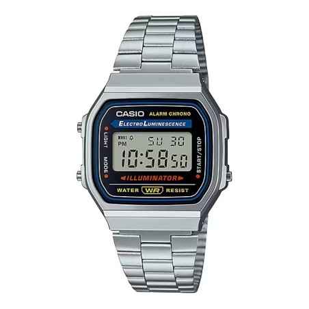 OROLOGIO ICONIC CROMATO UOMO-DONNA CASIO VINTAGE A168WA-1YES Casio
