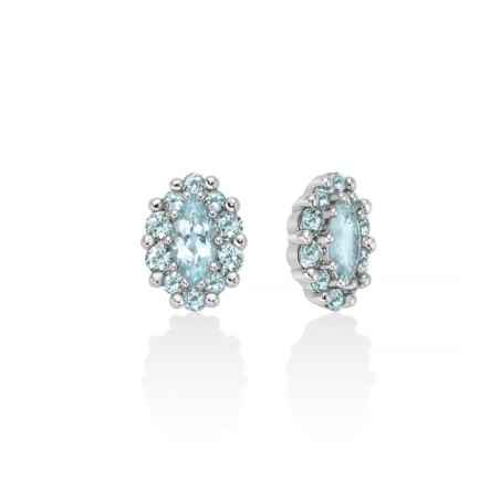 ORECCHINI ARGENTO GEMMA DEL CIELO NAVETTE DONNA MILUNA  ERD2929 Miluna