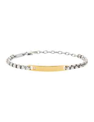 BRACCIALE IN ACCIAIO BICOLOR E CUBIC ZIRCONIA UOMO BREIL  TJ3220 Breil