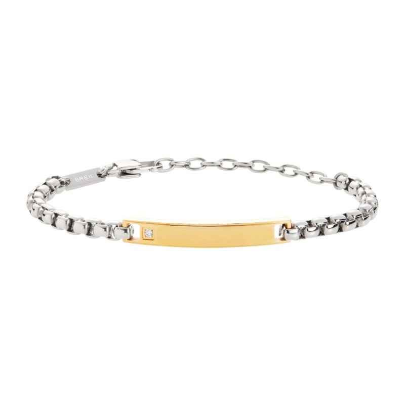 BRACCIALE IN ACCIAIO BICOLOR E CUBIC ZIRCONIA UOMO BREIL 