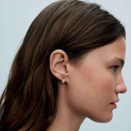 ORECCHINI OVALI CON PERLA ACQUA DOLCE DONNA PANDORA 