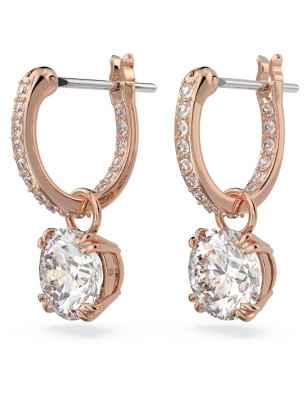 ORECCHINI PENDENTI TAGLIO TONDO DONNA SWAROVSKI STILLA 5639975 SWAROVSKI