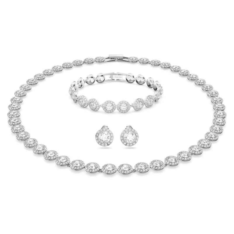 SET ANGELIC TAGLIO TONDO BIANCO DONNA SWAROVSKI SET ANGELIC TAGLIO TONDO BIANCO DONNA SWAROVSKI