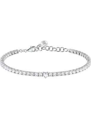 BRACCIALE TENNIS ZIRCONI BIANCHI CUORE CENTRALE MORELLATO SAIW166 Morellato