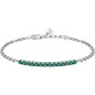 BRACCIALE TENNIS ARGENTO E CRISTALLI VERDI UOMO MORELLATO 