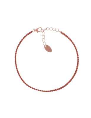 BRACCIALE TENNISMANIA ROSATO ZIRCONI ARANCIONI AMEN BT1RAR17 AMEN
