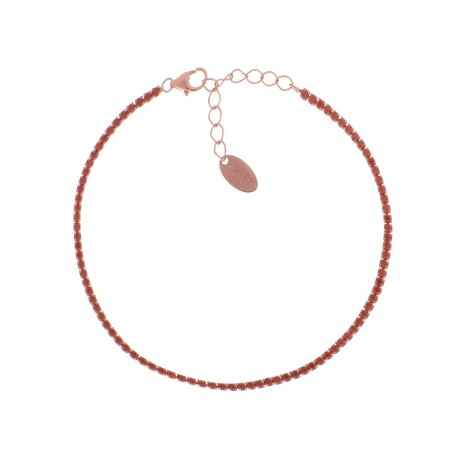 BRACCIALE TENNISMANIA ROSATO ZIRCONI ARANCIONI AMEN BT1RAR17 AMEN