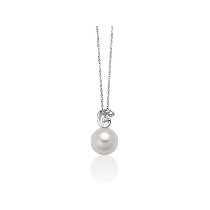 COLLANA PERLA DIAMANTE DONNA MILUNA LE PERLE
