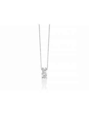 COLLANA PUNTO LUCE ORO BIANCO DONNA MILUNA I DIAMANTI CLD4511-024G7 Miluna