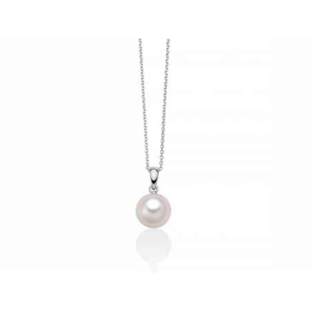 COLLANA PENDENTE PERLA 7,5-8MM ORO BIANCO DONNA MILUNA LE PERLE PCL5497 Miluna