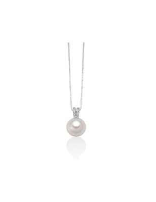 COLLANA PERLA ORIENTE 8-8,5MM DIAMANTI DONNA MILUNA LE PERLE PCL5524 Miluna