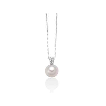 COLLANA PERLA ORIENTE 8-8,5MM DIAMANTI DONNA MILUNA LE PERLE PCL5524 Miluna
