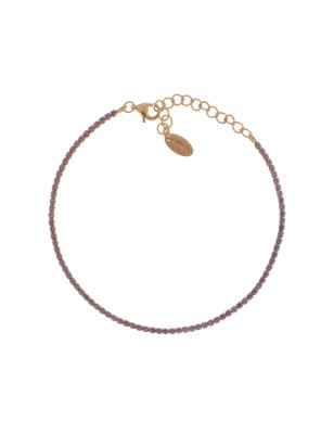 BRACCIALE TENNISMANIA DORATO ZIRCONI VIOLA DONNA AMEN BT1GVI17 Amen